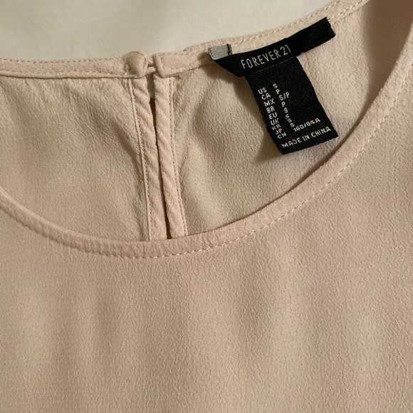FOREVER 21 Sleeveless Top Pale Pink Sz Small - Picture 3 of 4